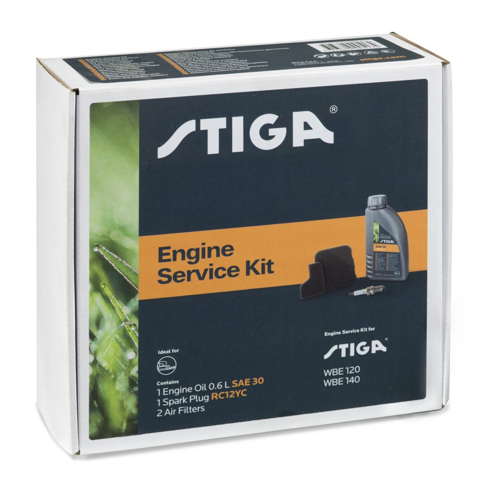 Kit de revizie motor STIGA: filtru de aer, filtru de ulei, bujie și ulei