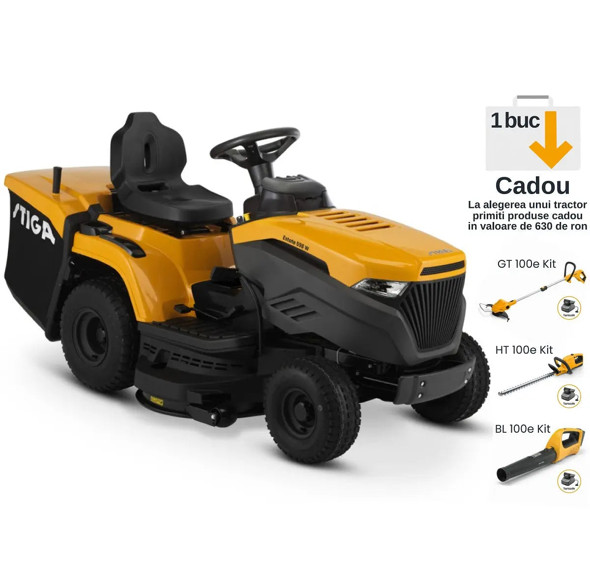 STIGA tractor de tuns iarba cu colector ESTATE 598 W